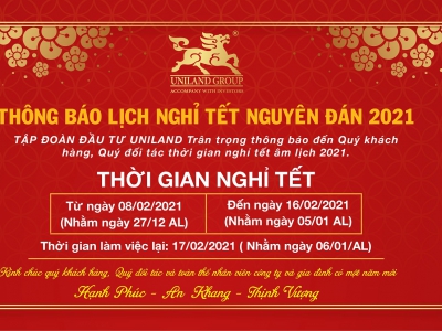 THƯ CHÚC TẾT TÂN SỬU 2021